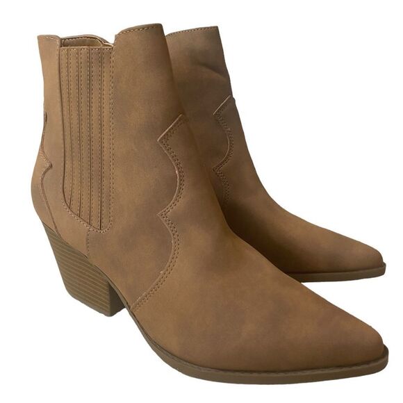 Indigo Rd Wm’s Sz 11 Chestnut Side Zip Suede Western Booties Boots - Picture 1 of 8